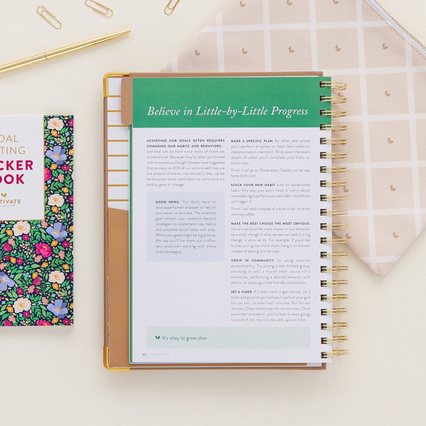 Cultivate What Matters - 2026 One-Year PowerSheets® Goal Planner | Acorn
