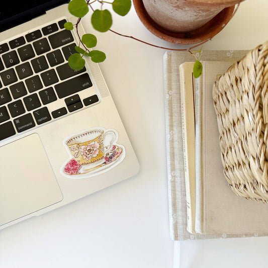 emily lex studio - Yellow teacup sticker