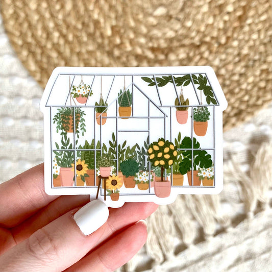 Elyse Breanne Design - Clear Greenhouse Sticker, 3.25x2.5in
