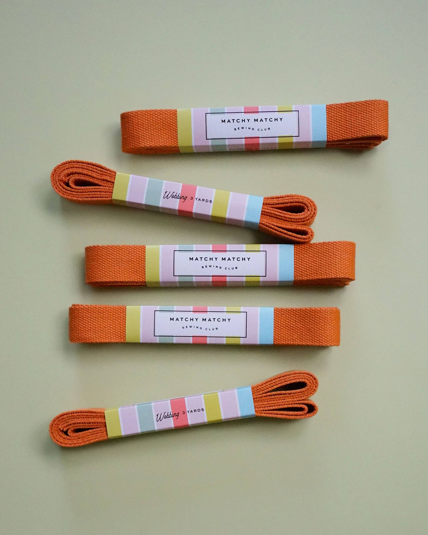 Matchy Matchy Sewing Club - Orange Webbing