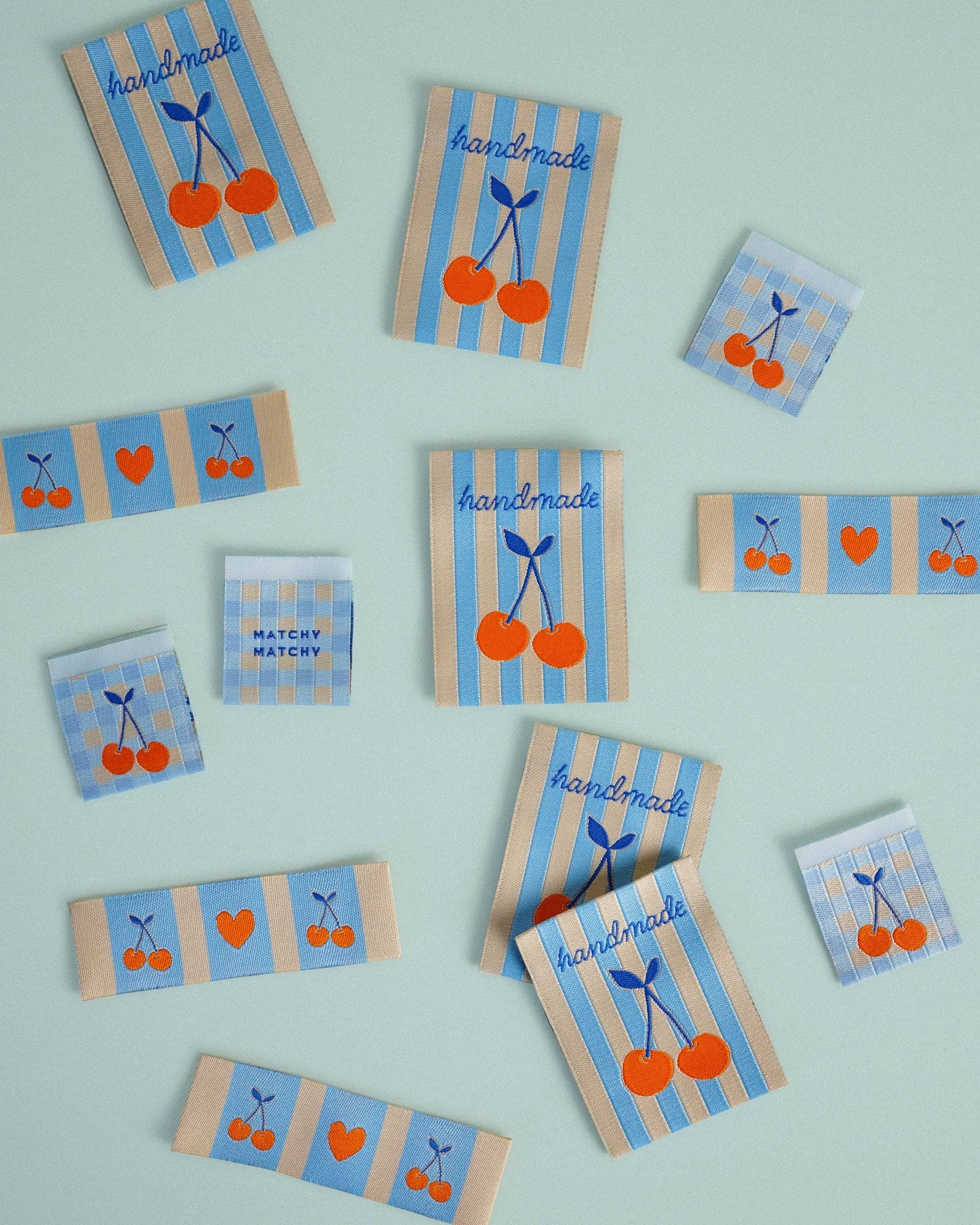 Matchy Matchy Sewing Club - Cherries Square and Rectangle Garment Labels