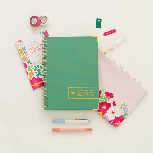 Cultivate What Matters - 2026 One-Year PowerSheets® Goal Planner | Leaf