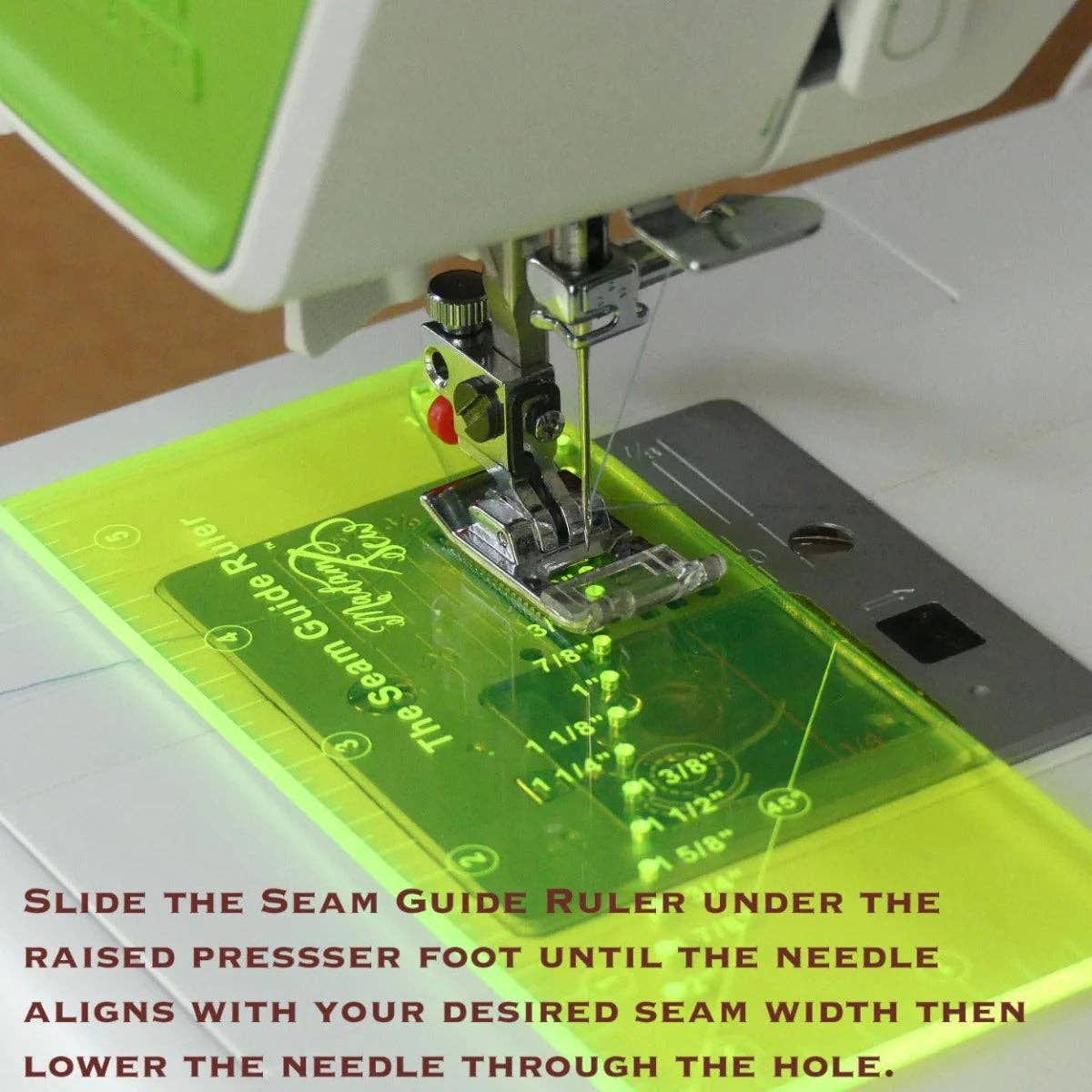 Madam Sew - Seam Guide Ruler + FREE Magnetic Seam Guide