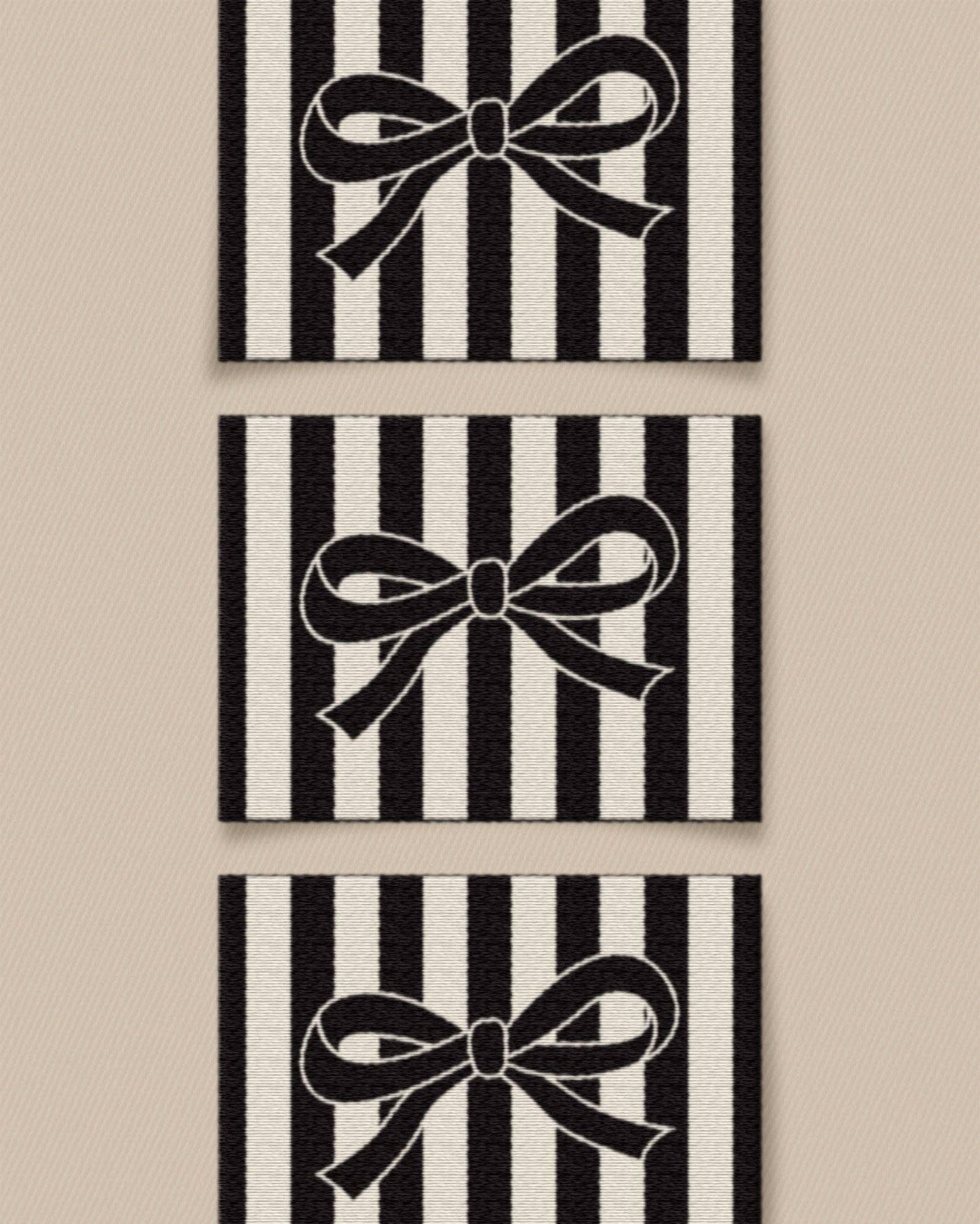 Matchy Matchy Sewing Club - Black Bow Large Garment Labels