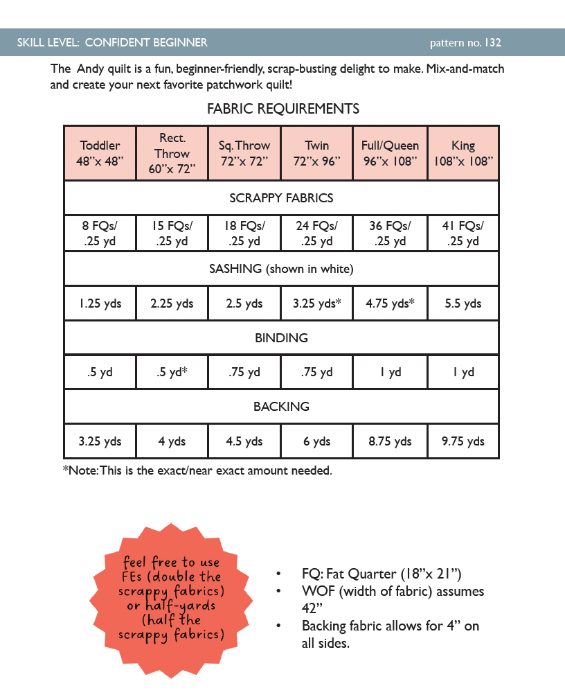 Penelope Handmade - Andy Quilt Pattern