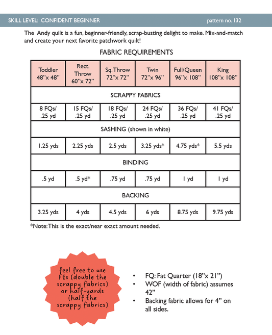 Penelope Handmade - Andy Quilt Pattern