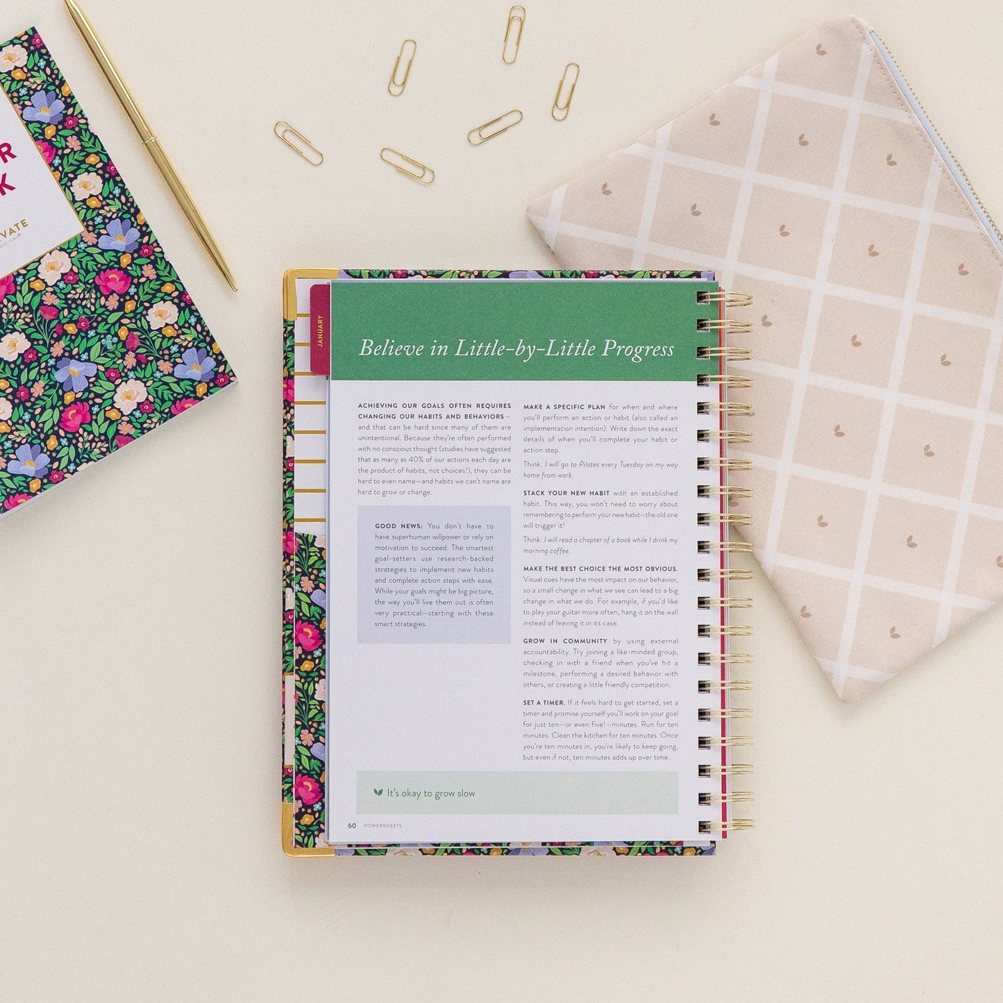 Cultivate What Matters - 2026 One-Year PowerSheets® Goal Planner | Leaf