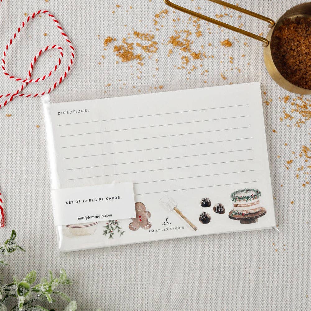 emily lex studio - Christmas baking recipe cards