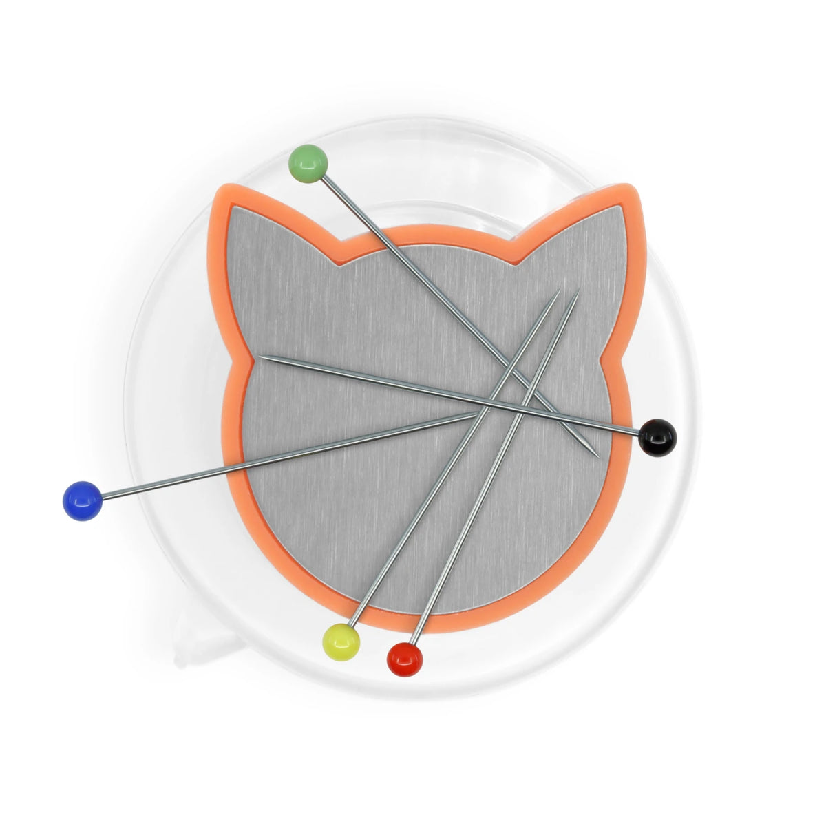 Dritz Cat Magnetic Pin Holder with Suction Cup | Orange