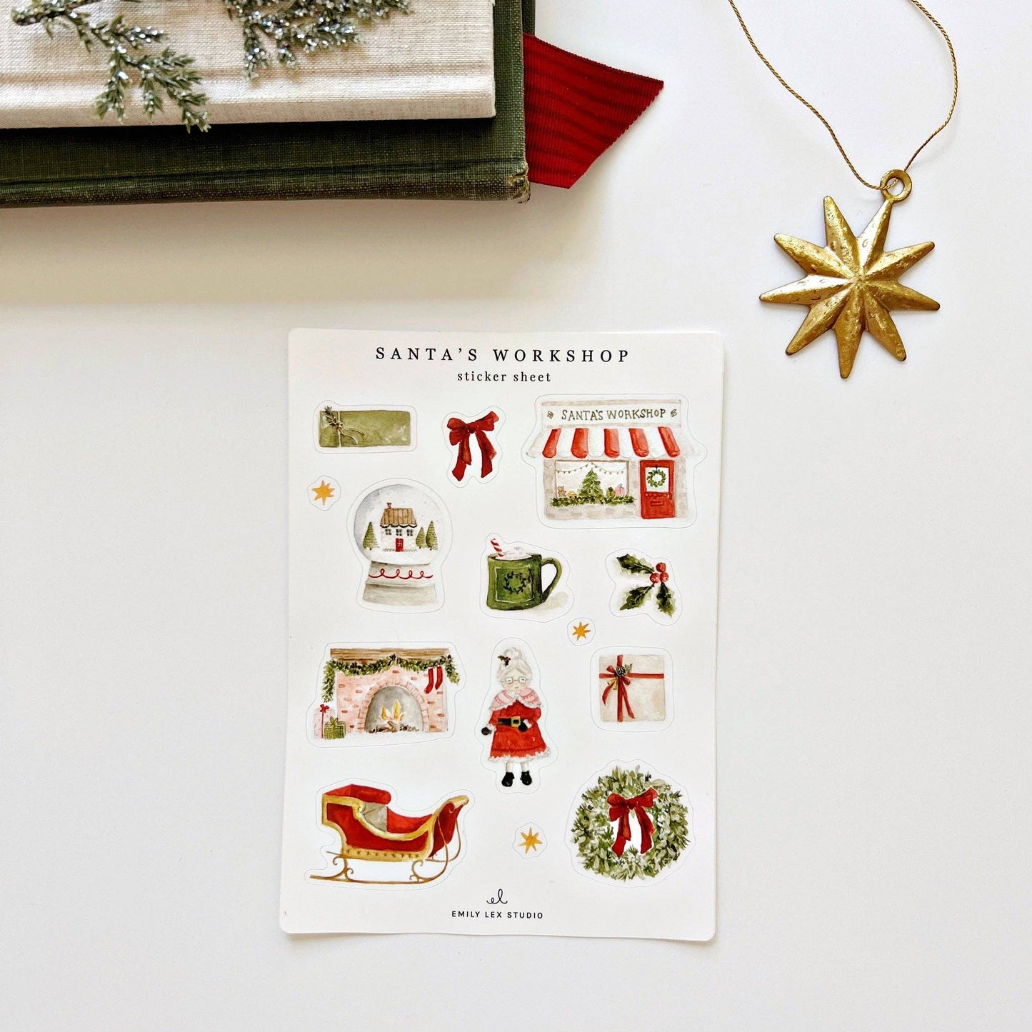 emily lex studio - Santa's workshop sticker sheets