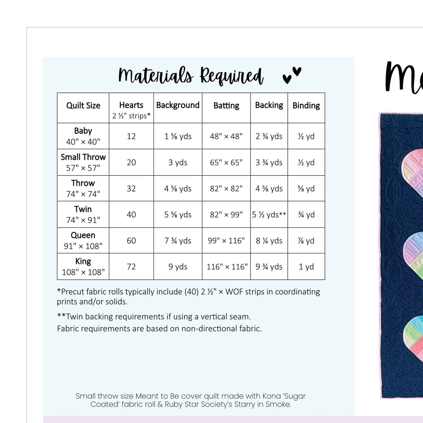 Megan Collins Quilt Design - Meant to Be Quilt Pattern