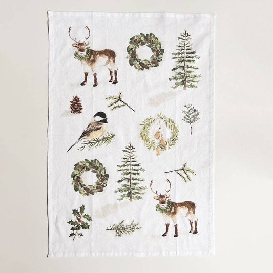 emily lex studio - Evergreen christmas tea towel