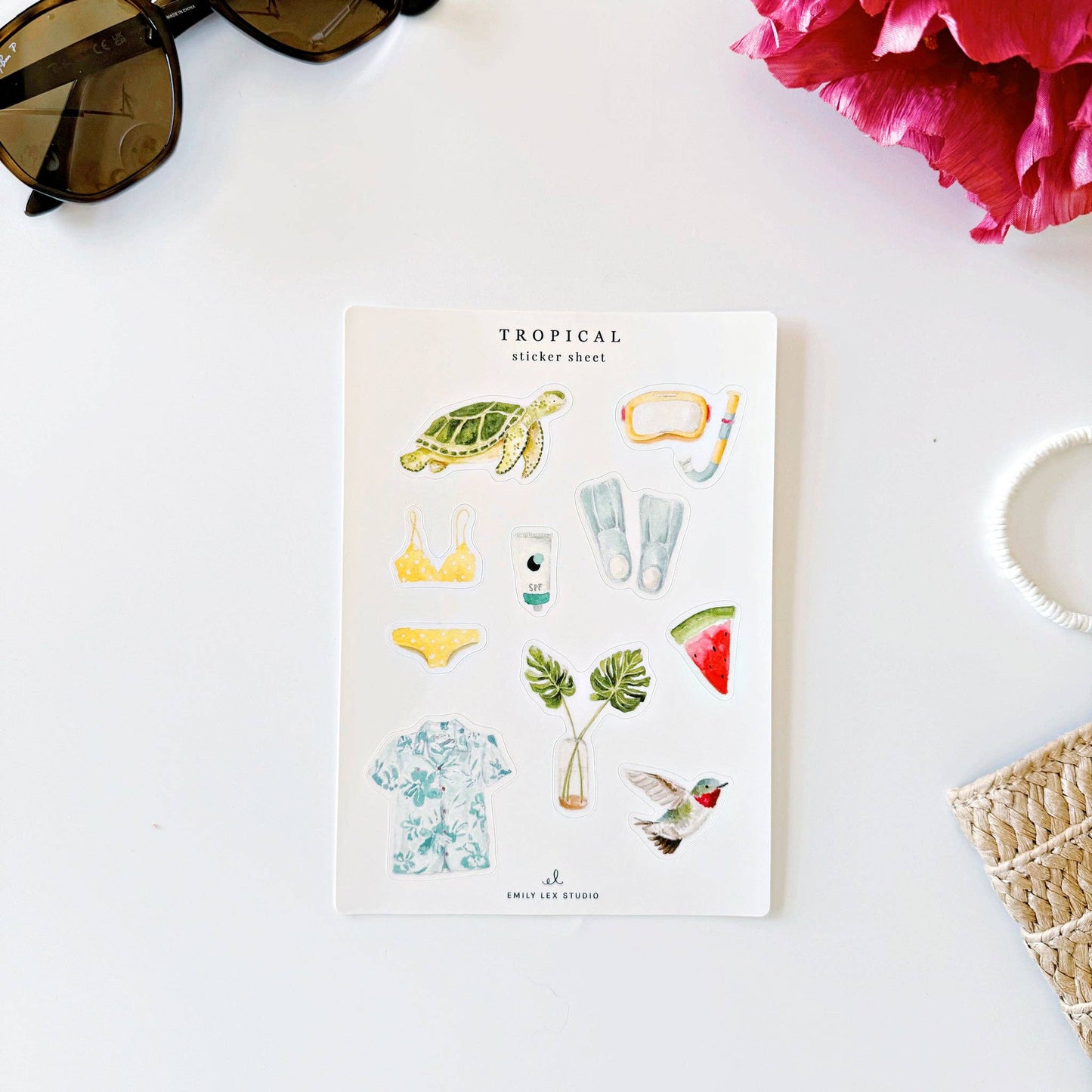 emily lex studio - Tropical sticker sheets