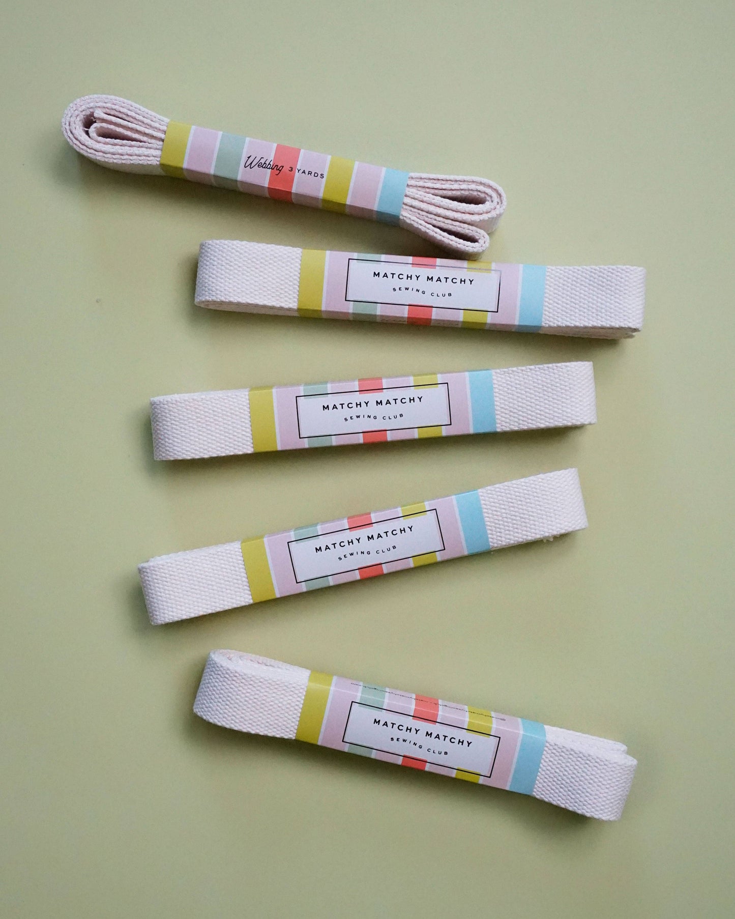 Matchy Matchy Sewing Club - Natural Webbing