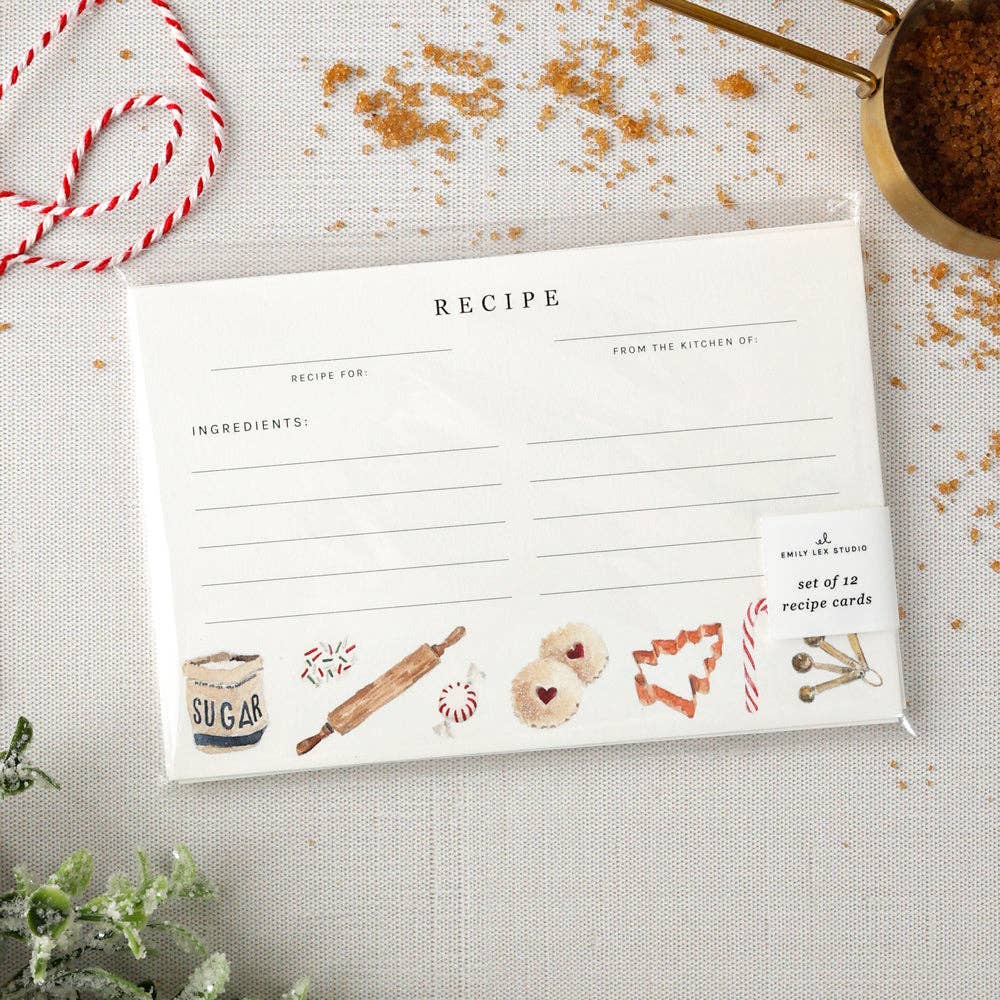emily lex studio - Christmas baking recipe cards