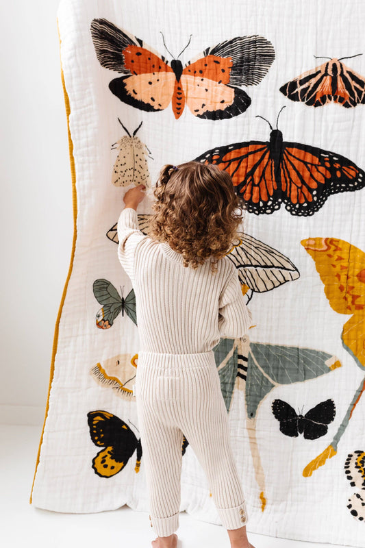 Butterfly Collector Throw Blanket | Clementine Kids