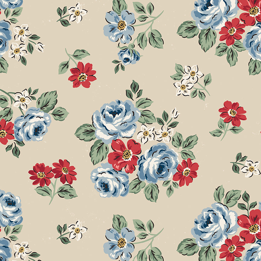 108' Floral Beige | Independence | Riley Blake Designs