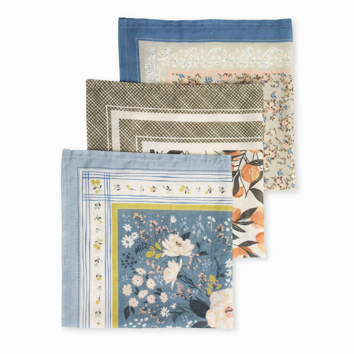 Flowerie - Flutterby Bandana | Orchard - Olive & Peach