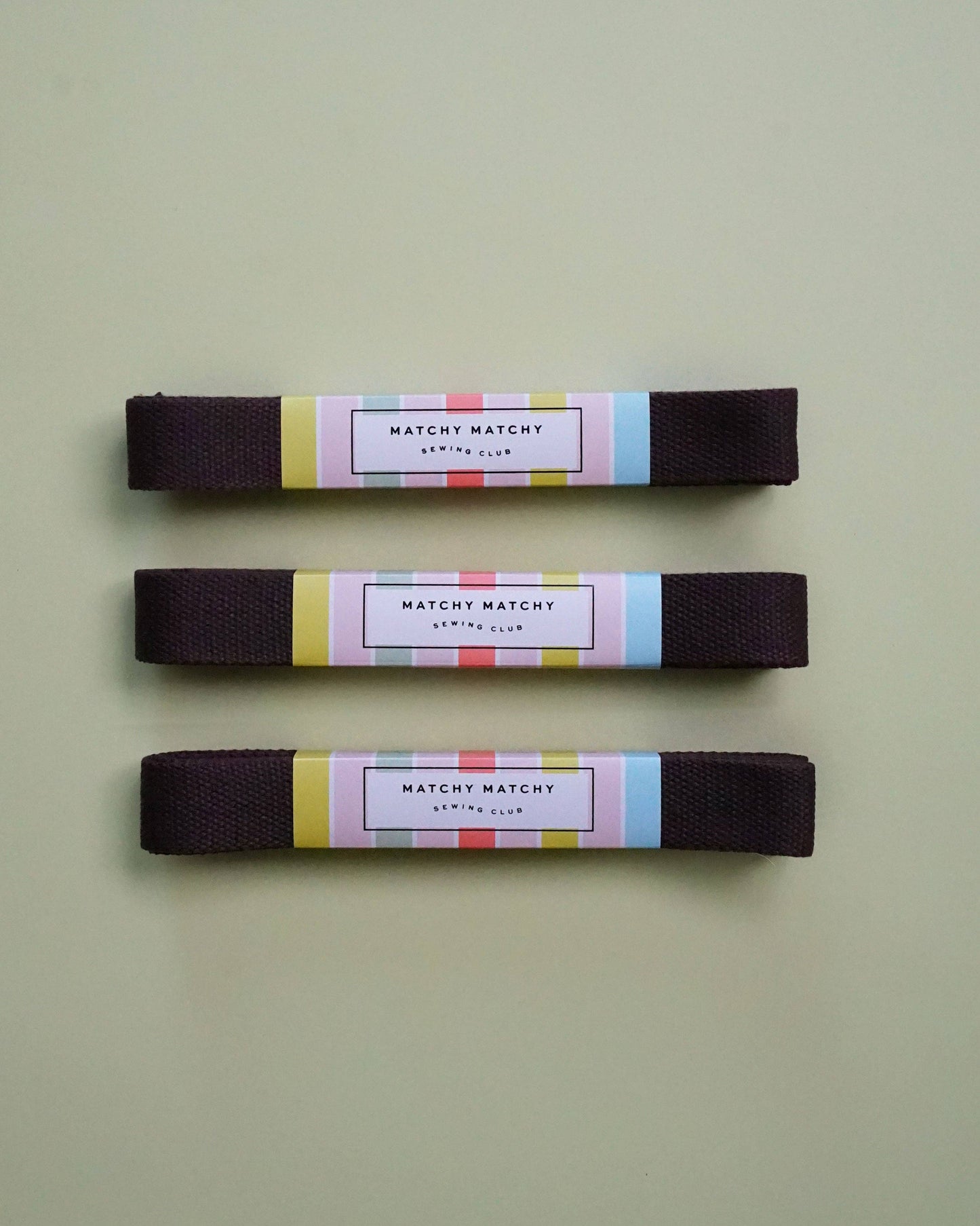 Matchy Matchy Sewing Club - Espresso Webbing