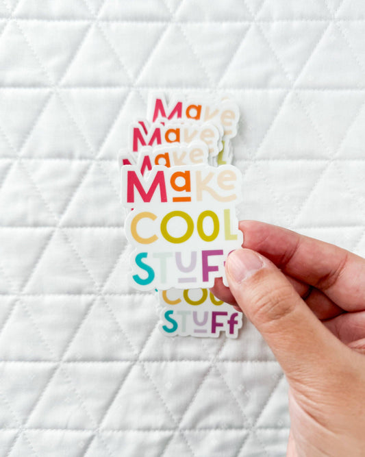 Cotton and Joy - Make Cool Stuff Sticker