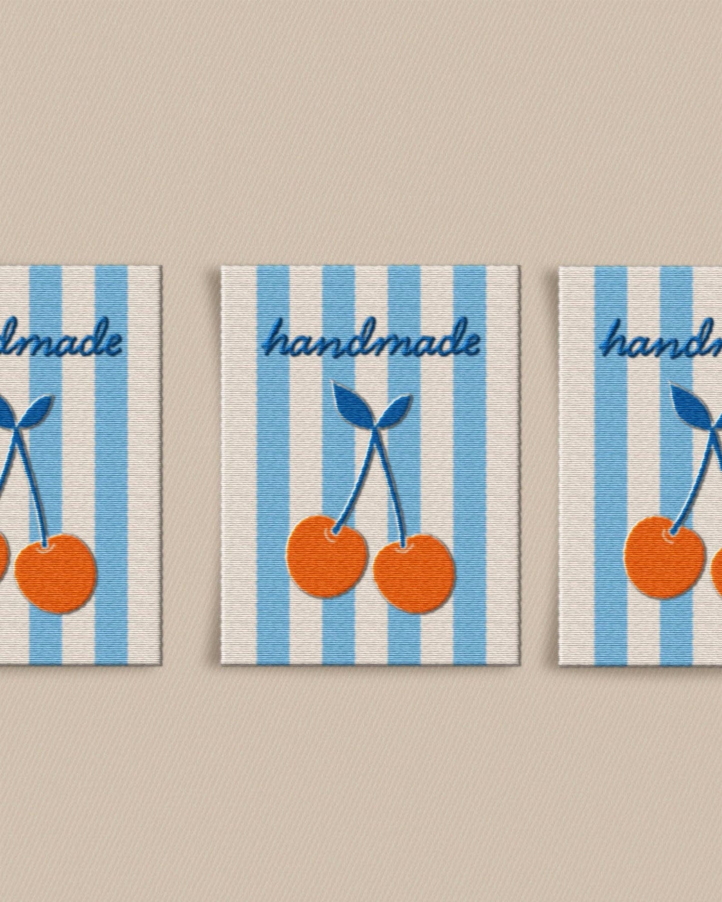 Matchy Matchy Sewing Club - Handmade Cherry Large Garment Labels