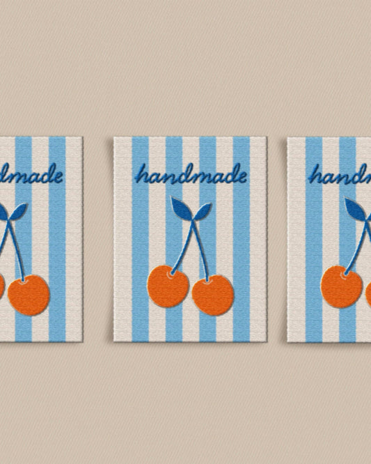Matchy Matchy Sewing Club - Handmade Cherry Large Garment Labels