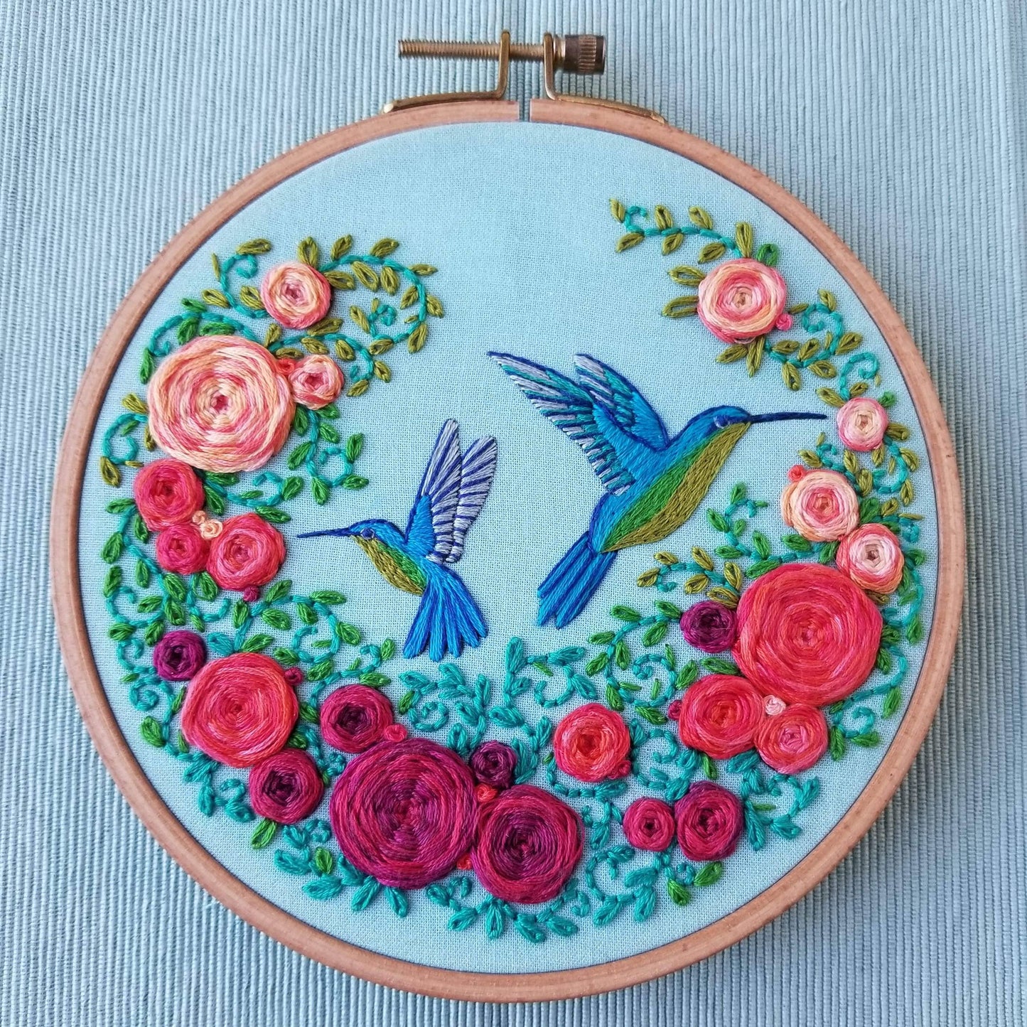 Jessica Long Embroidery - Summer Hummingbird Embroidery Kit