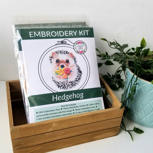 Jessica Long Embroidery - Hedgehog Embroidery Kit