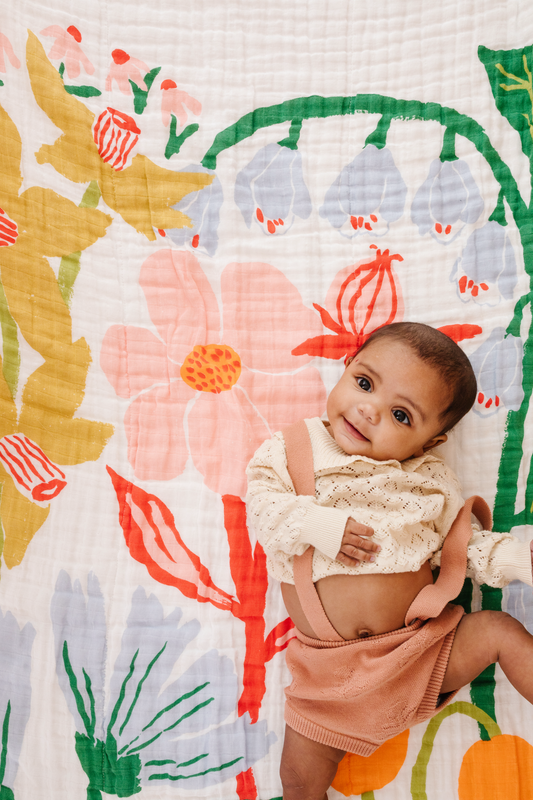 Cottage Garden Throw Blanket | Clementine Kids