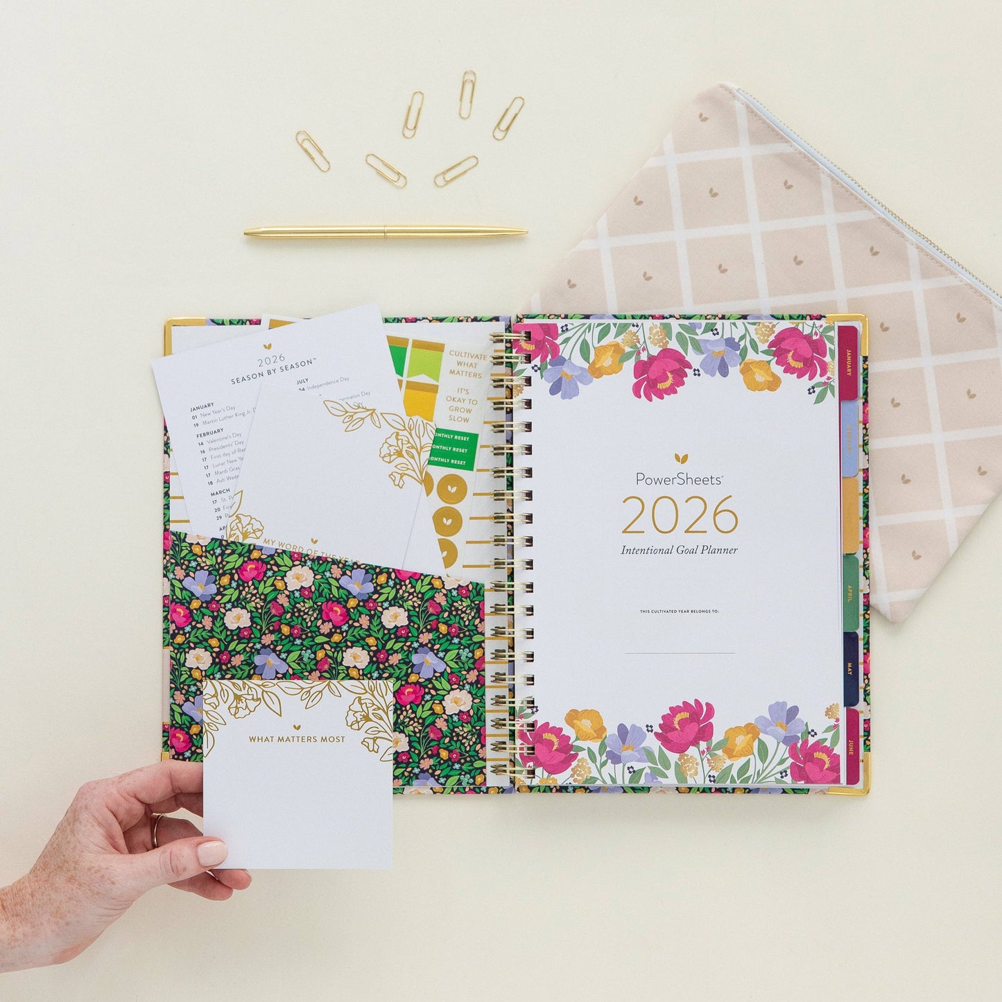 Cultivate What Matters - 2026 One-Year PowerSheets® Goal Planner | Leaf