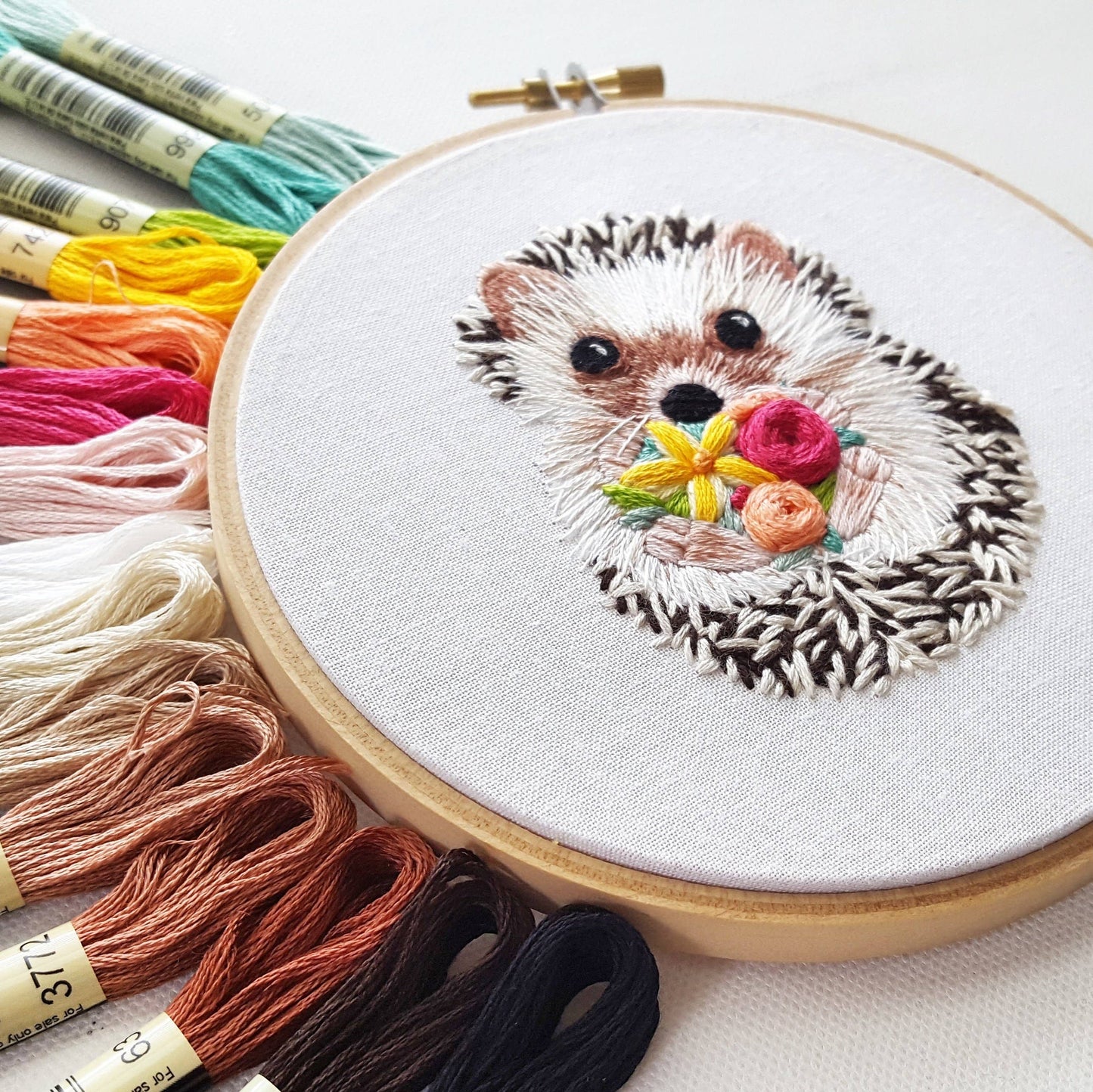 Jessica Long Embroidery - Hedgehog Embroidery Kit
