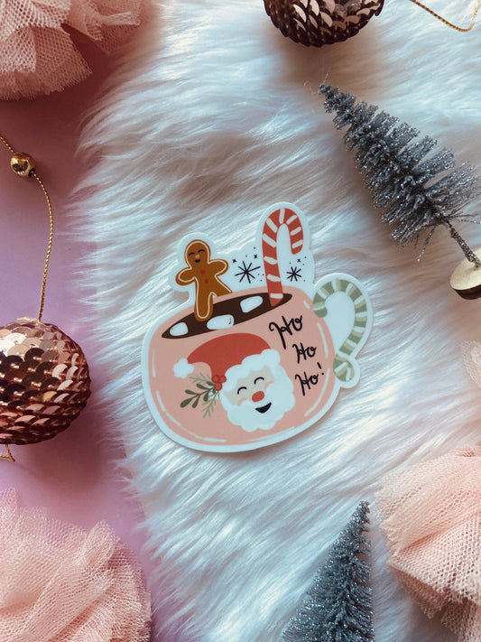 Makerie Day - Hot Cocoa Santa Mug Sticker
