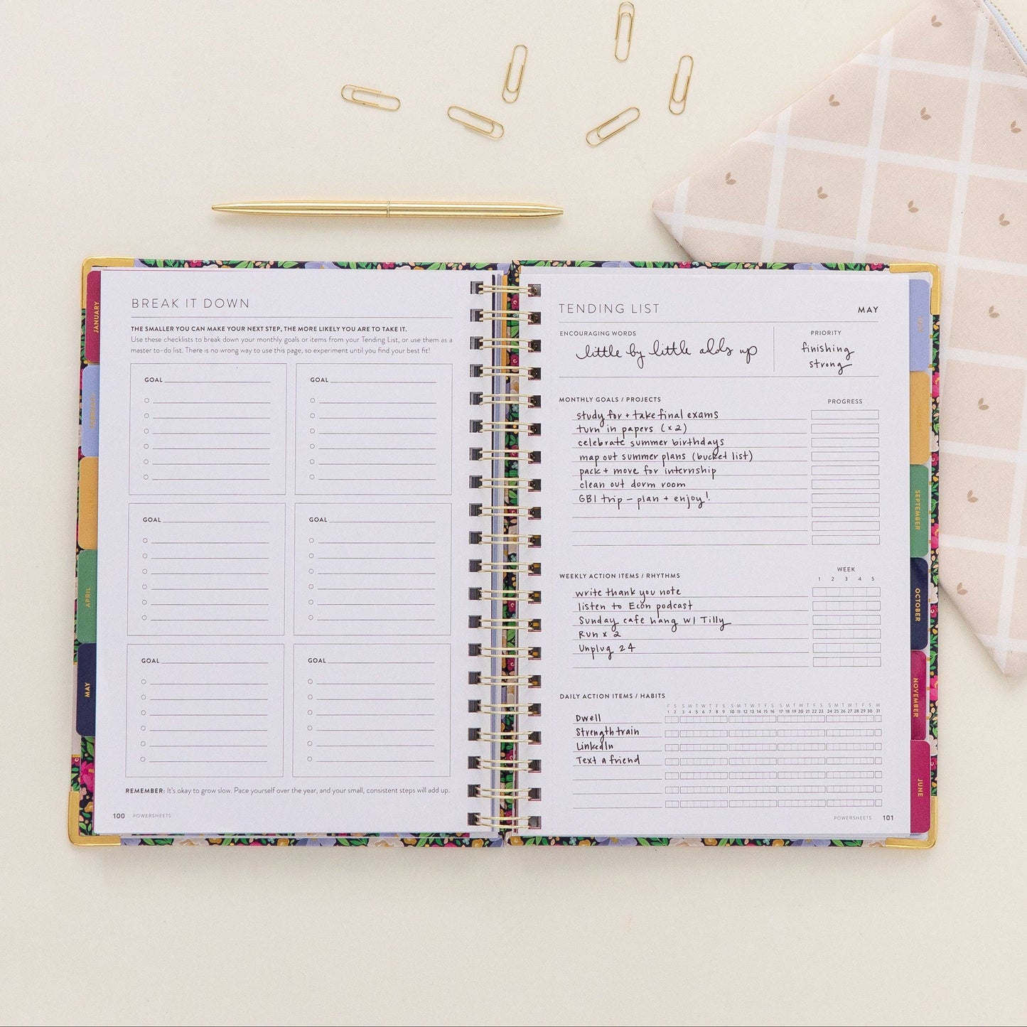 Cultivate What Matters - 2026 One-Year PowerSheets® Goal Planner | Leaf