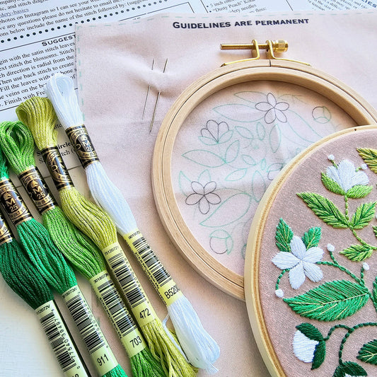 Jessica Long Embroidery - Blissful Blooms Beginner Embroidery Kit