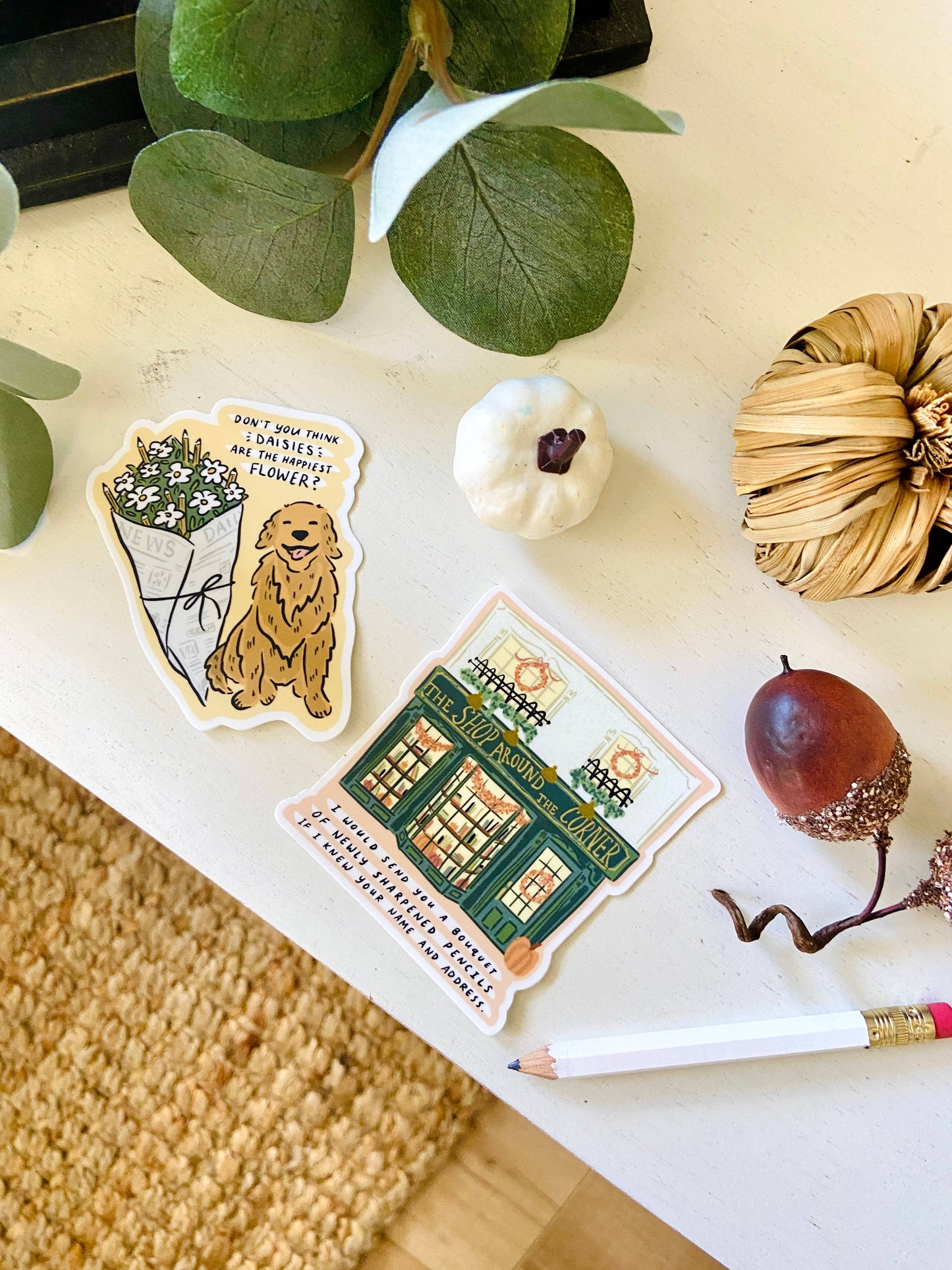 Makerie Day - You've Got Mail | Golden Retriever Daisies Sticker