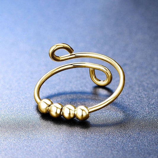 Ashlen - ANXIETY BEAD RING (ADJUSTABLE)