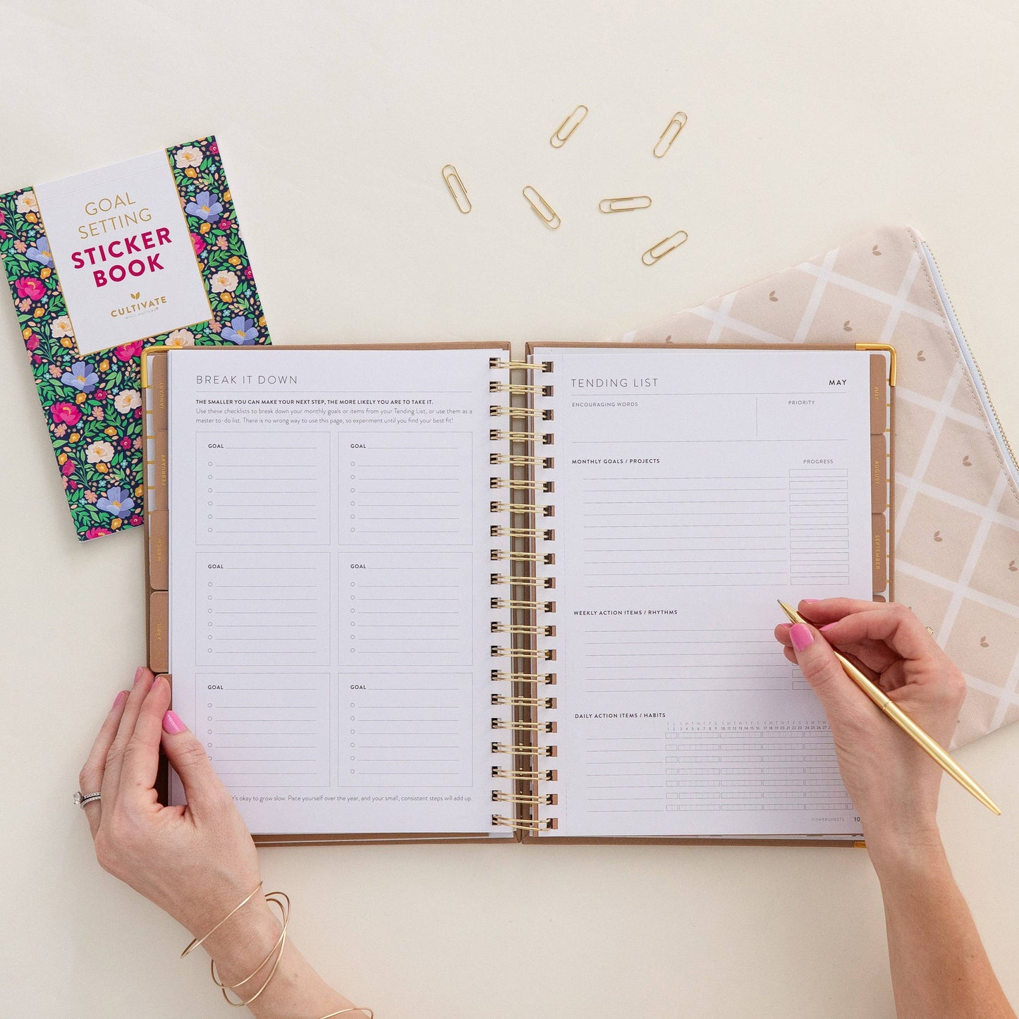 Cultivate What Matters - 2026 One-Year PowerSheets® Goal Planner | Leaf