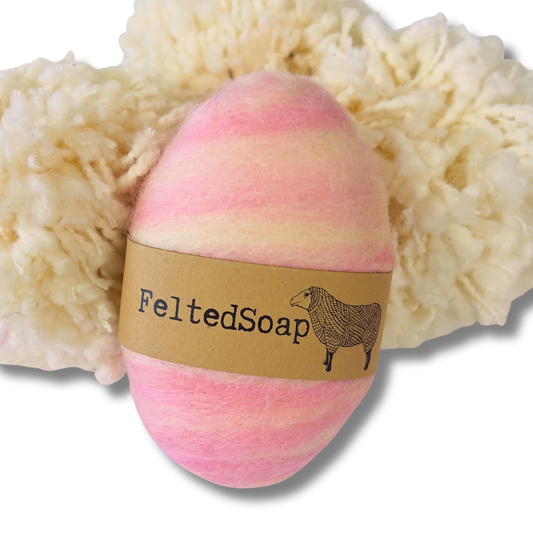 Twisted Purl LLC - Felted Soap Single Blend LIGHT PINK & WHITE