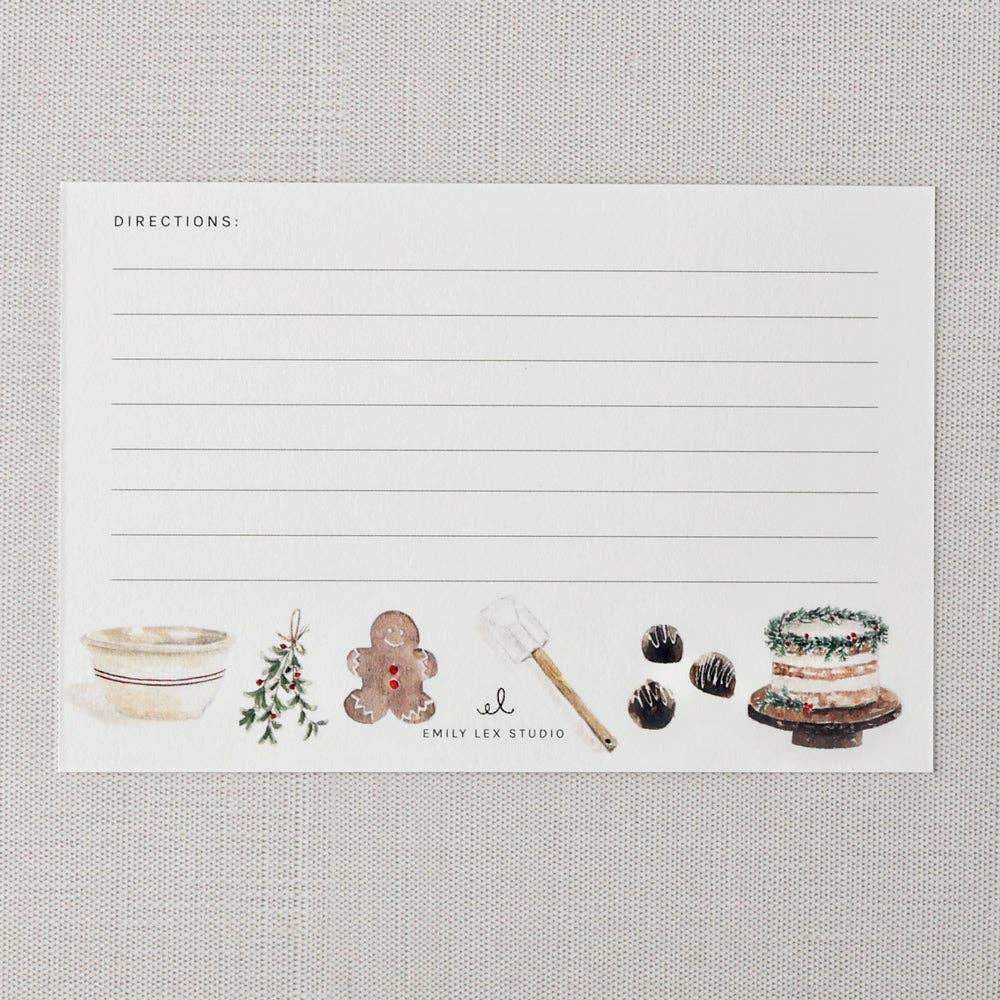 emily lex studio - Christmas baking recipe cards