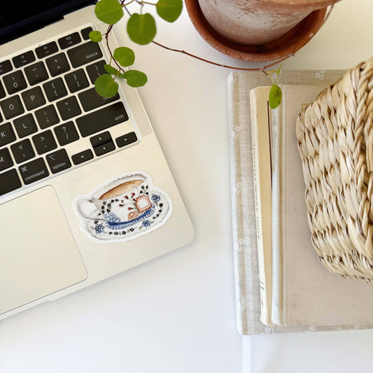 emily lex studio - Blue teacup sticker