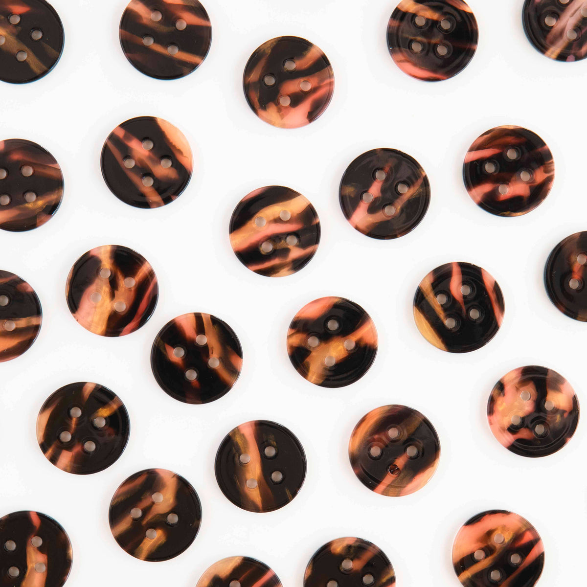 Sarah Hearts - Tortoise Shell Large 1" Buttons