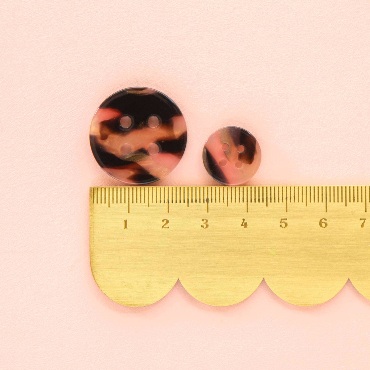Sarah Hearts - Tortoise Shell Large 1" Buttons