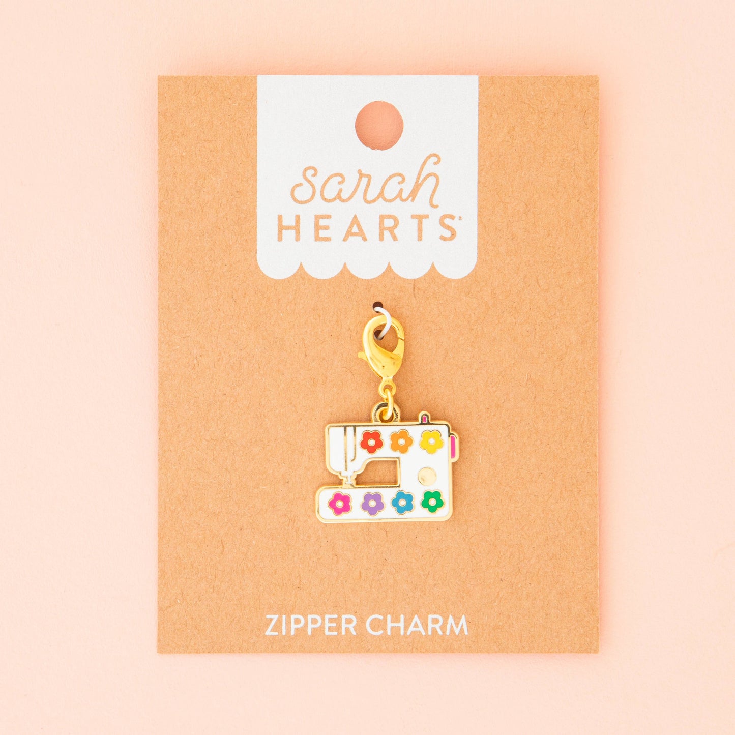Sarah Hearts - Sewing Machine Zipper Charm