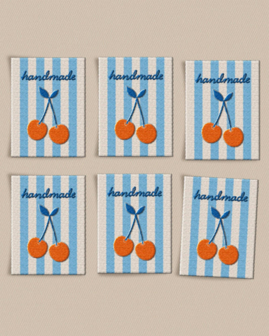 Matchy Matchy Sewing Club - Handmade Cherry Large Garment Labels