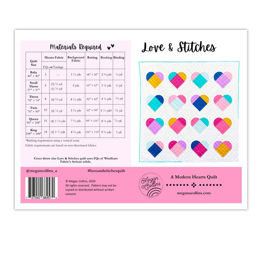 Megan Collins Quilt Design - Love and Stitches Quilt Pattern