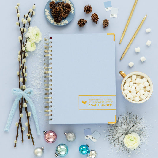 Cultivate What Matters - 2026 One-Year PowerSheets® Goal Planner | Snowfall