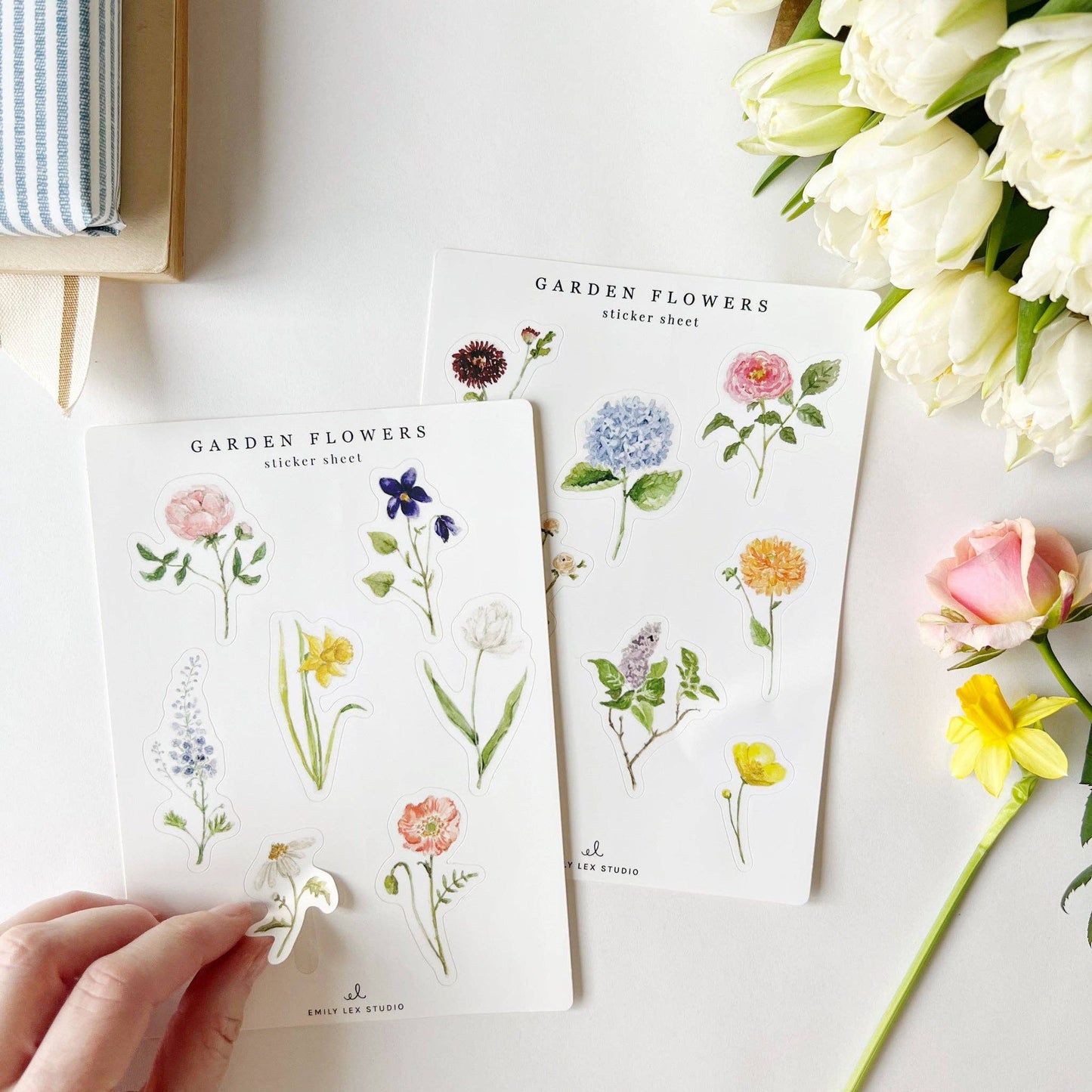 emily lex studio - Garden flowers sticker sheets
