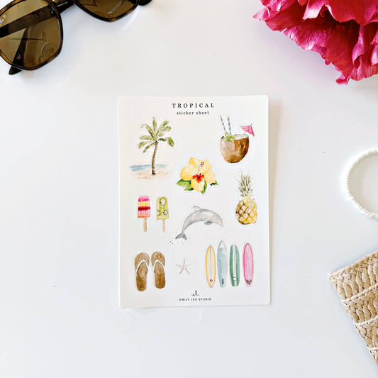 emily lex studio - Tropical sticker sheets