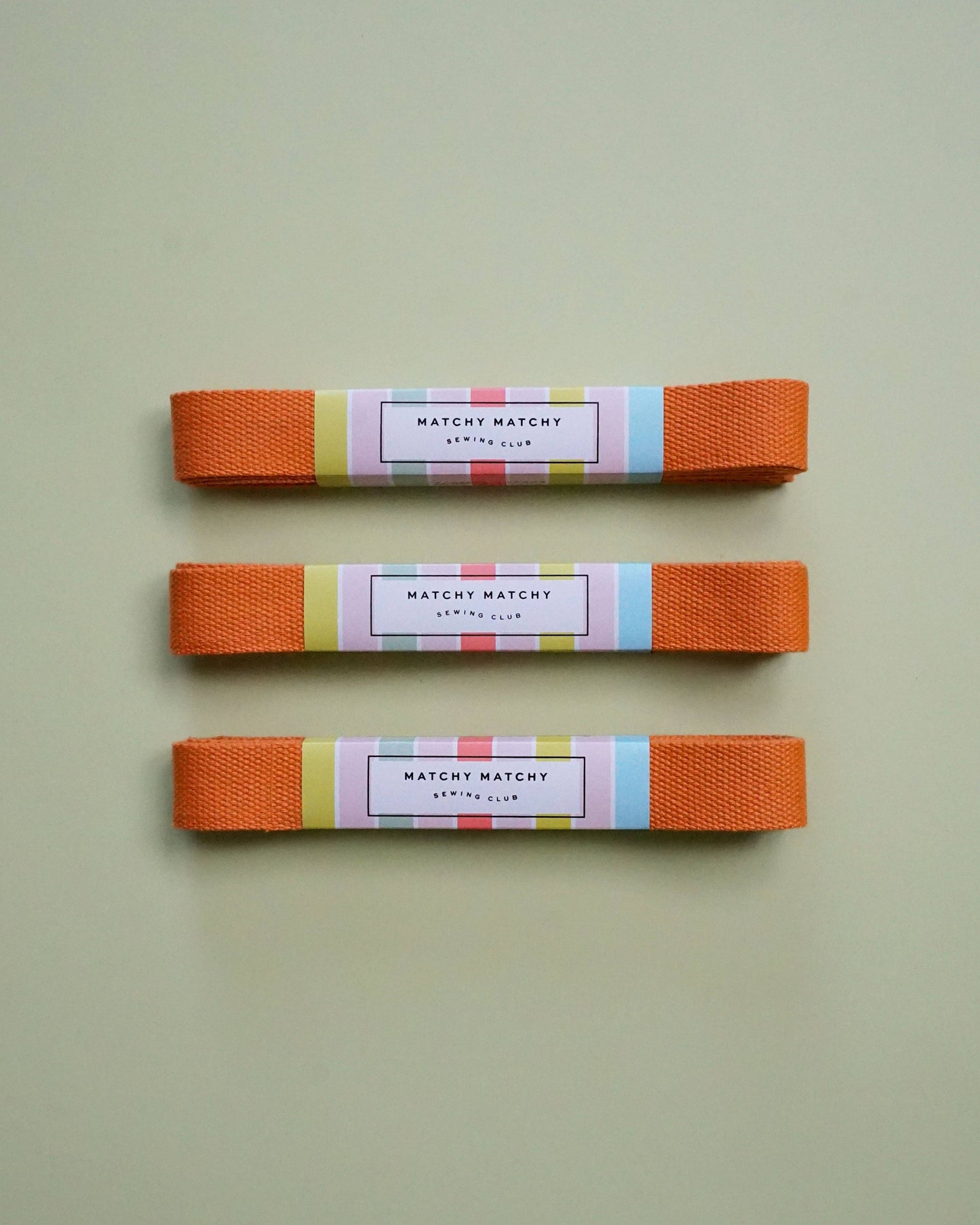 Matchy Matchy Sewing Club - Orange Webbing