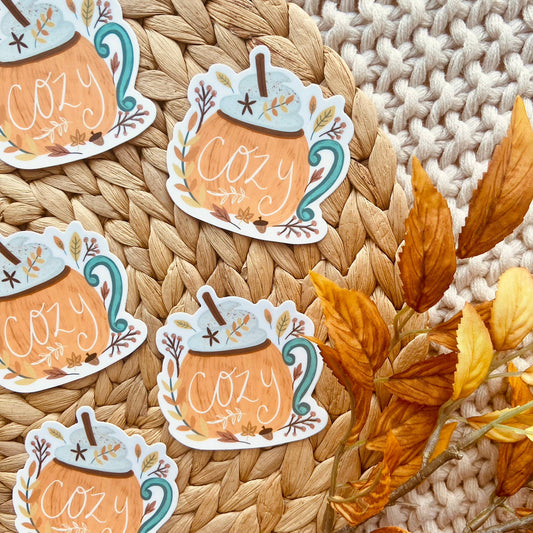 Makerie Day - Cozy Pumpkin Mug Sticker